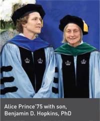 Alice Prince with son, Benjamin D. Hopkins.